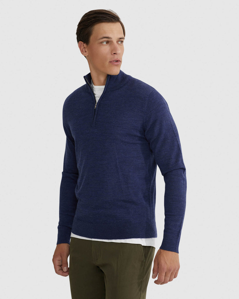 Merino clearance zip neck