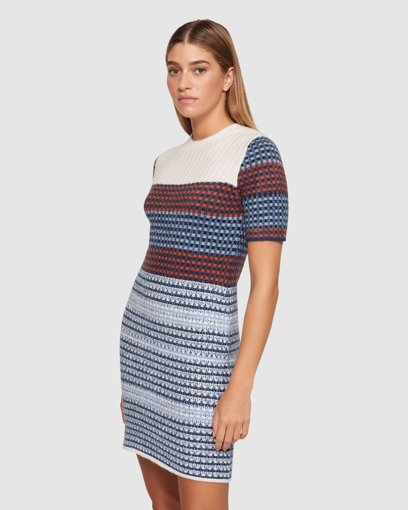 SHELLY JACQUARD KNIT MINI DRESS – Oxford Shop