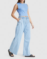 HAILEY WIDE LEG JEANS WOMENS PANTS