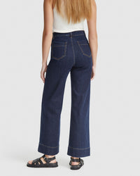 ALEXA PATCH POCKET WIDE LEG JEANS - AVAILABLE ~ 1-2 weeks WOMENS PANTS