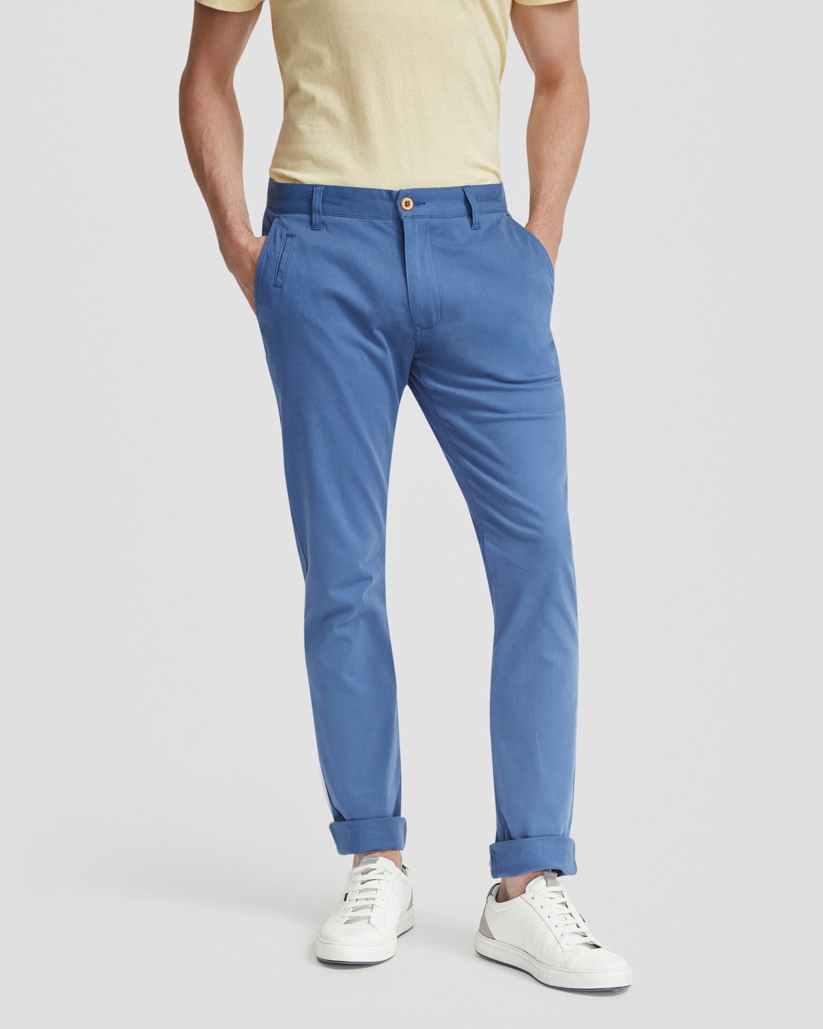 Buy Crocodile Casual Slim Fit Solid Khaki Trousers for Men
