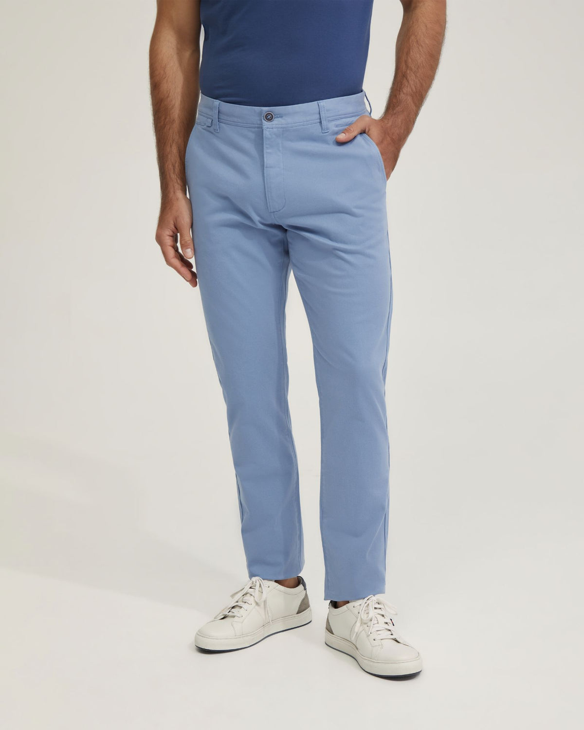 SLIM LEG COTTON CHINO MENS TROUSERS