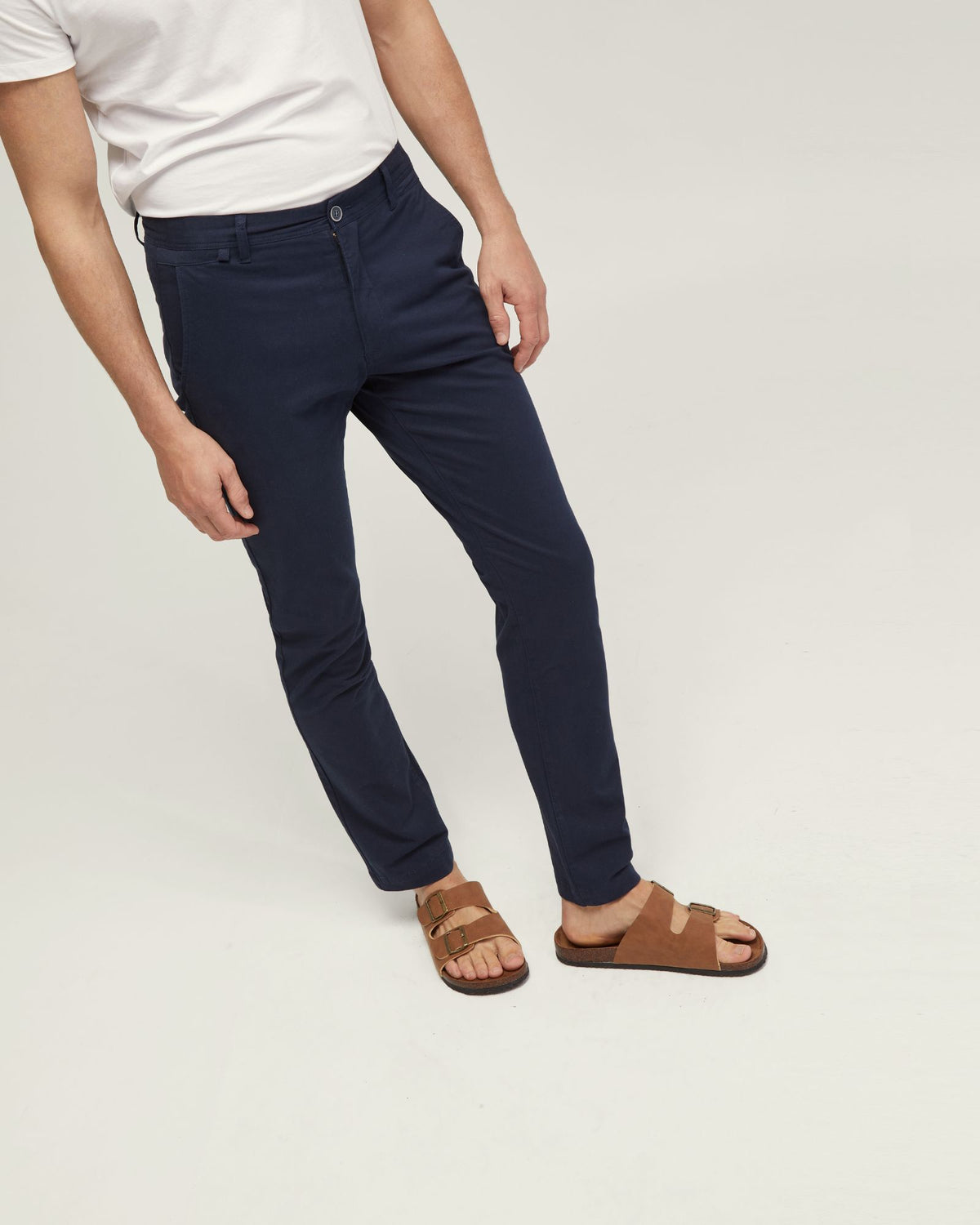 SLIM LEG COTTON CHINO MENS TROUSERS