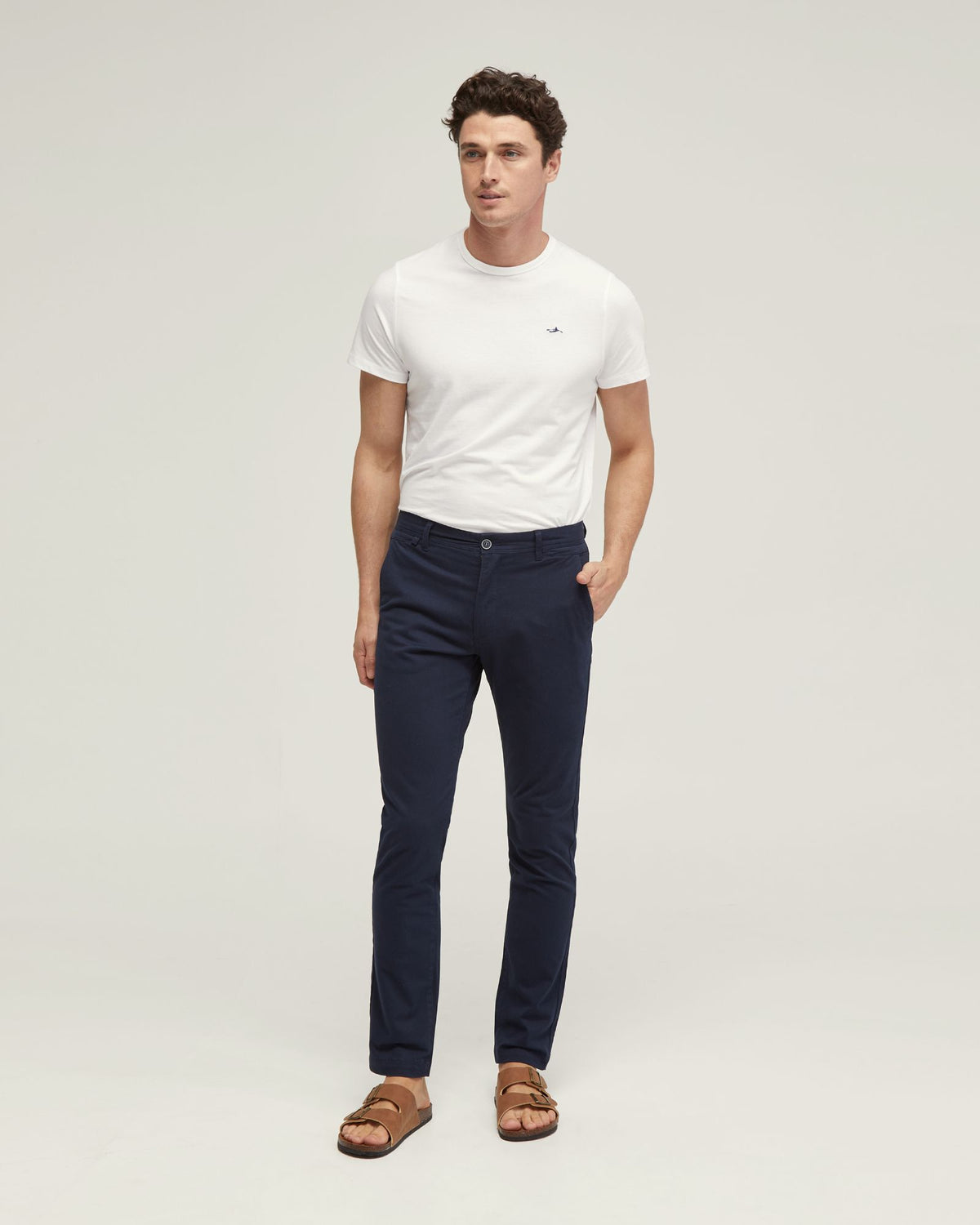 SLIM LEG COTTON CHINO MENS TROUSERS