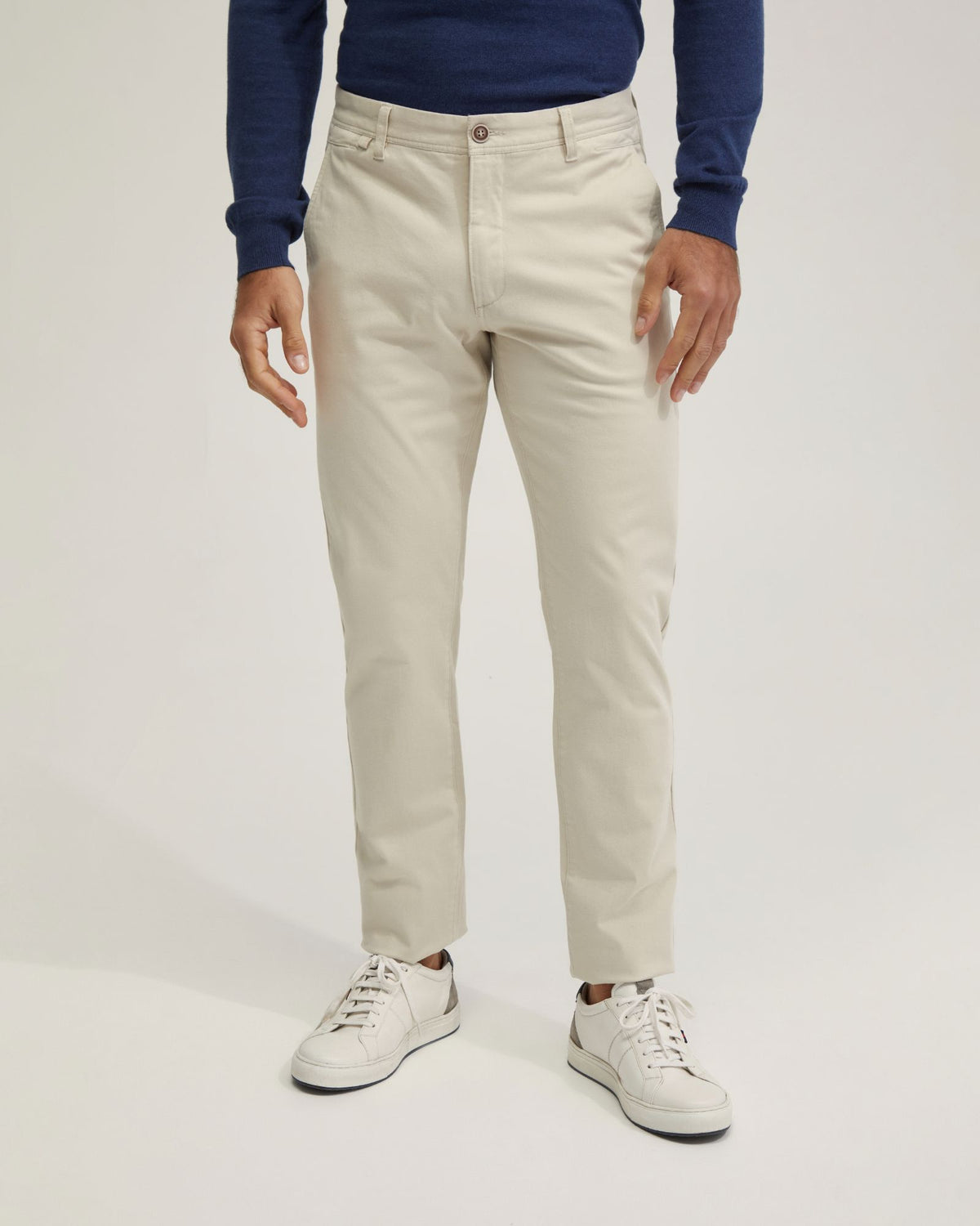 SLIM LEG COTTON CHINO MENS TROUSERS