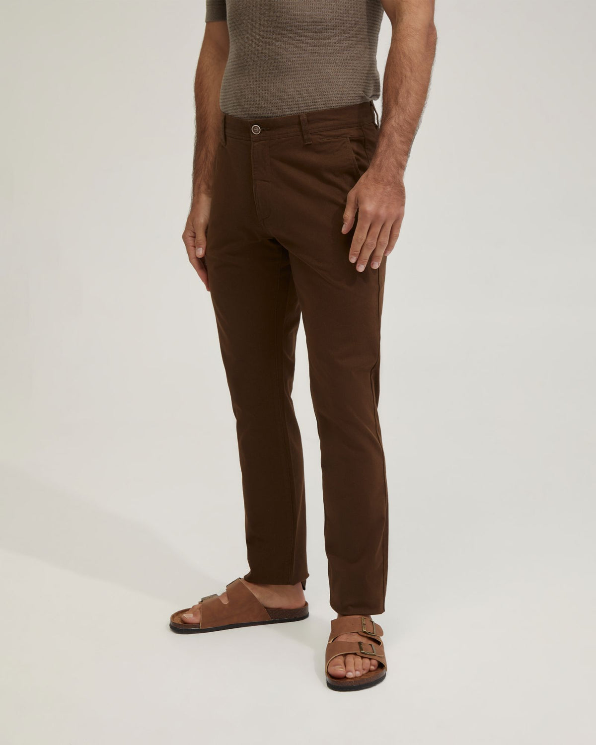 SLIM LEG COTTON CHINO MENS TROUSERS