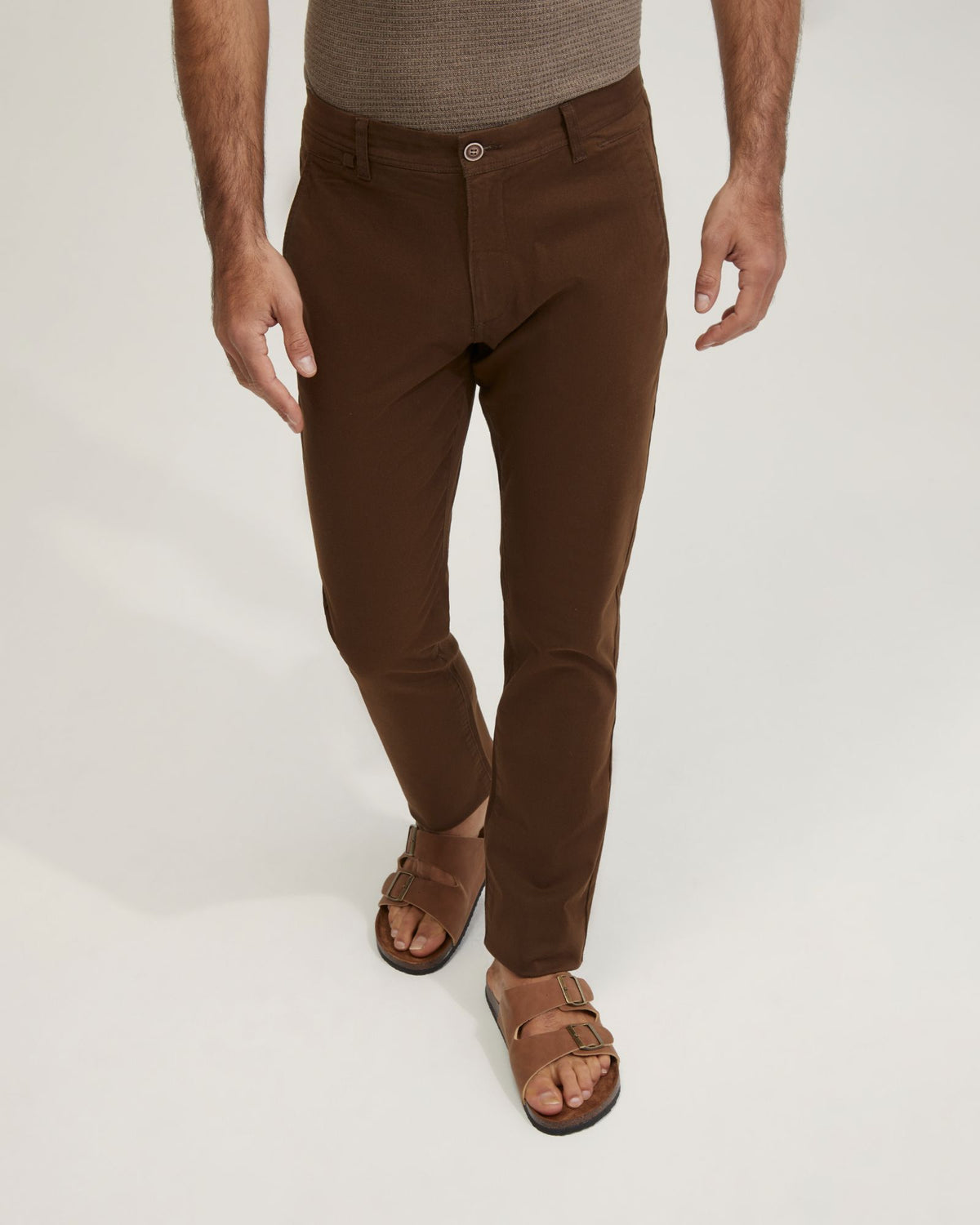 SLIM LEG COTTON CHINO MENS TROUSERS