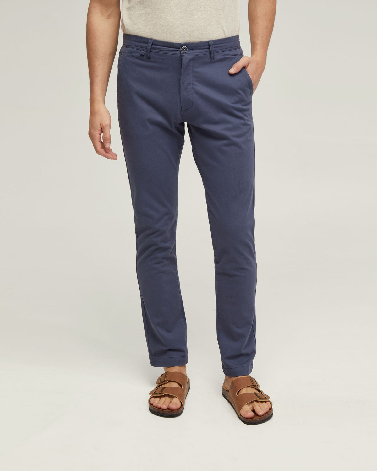 SLIM LEG COTTON CHINO MENS TROUSERS