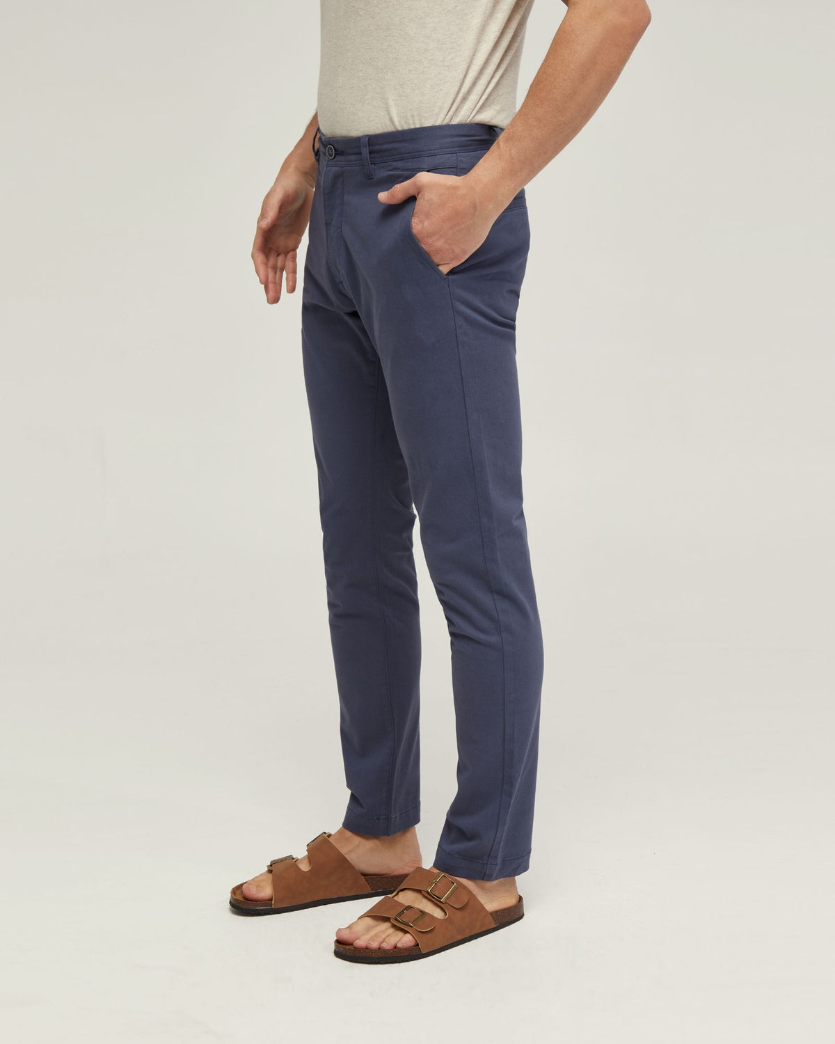 SLIM LEG COTTON CHINO MENS TROUSERS