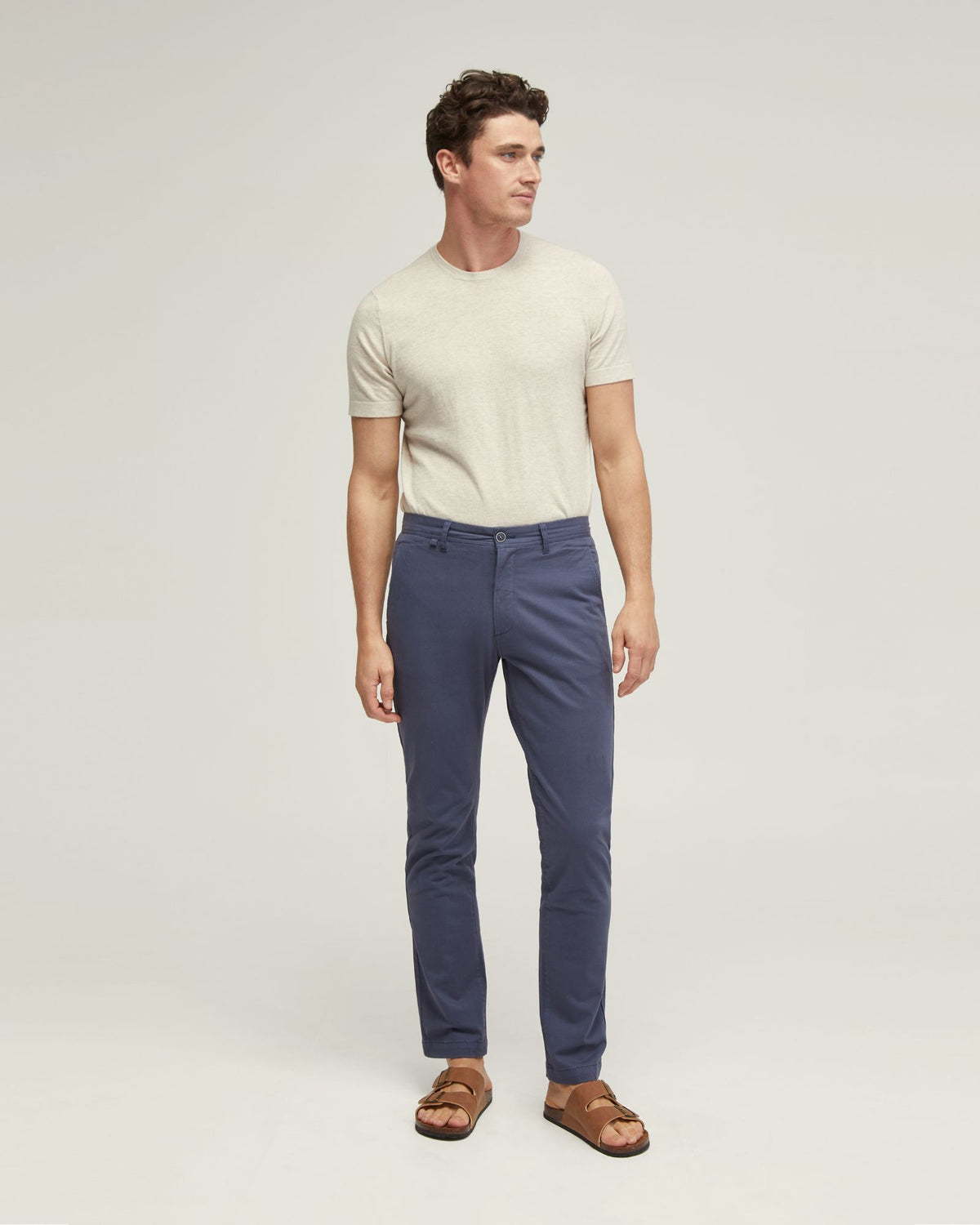 SLIM LEG COTTON CHINO MENS TROUSERS