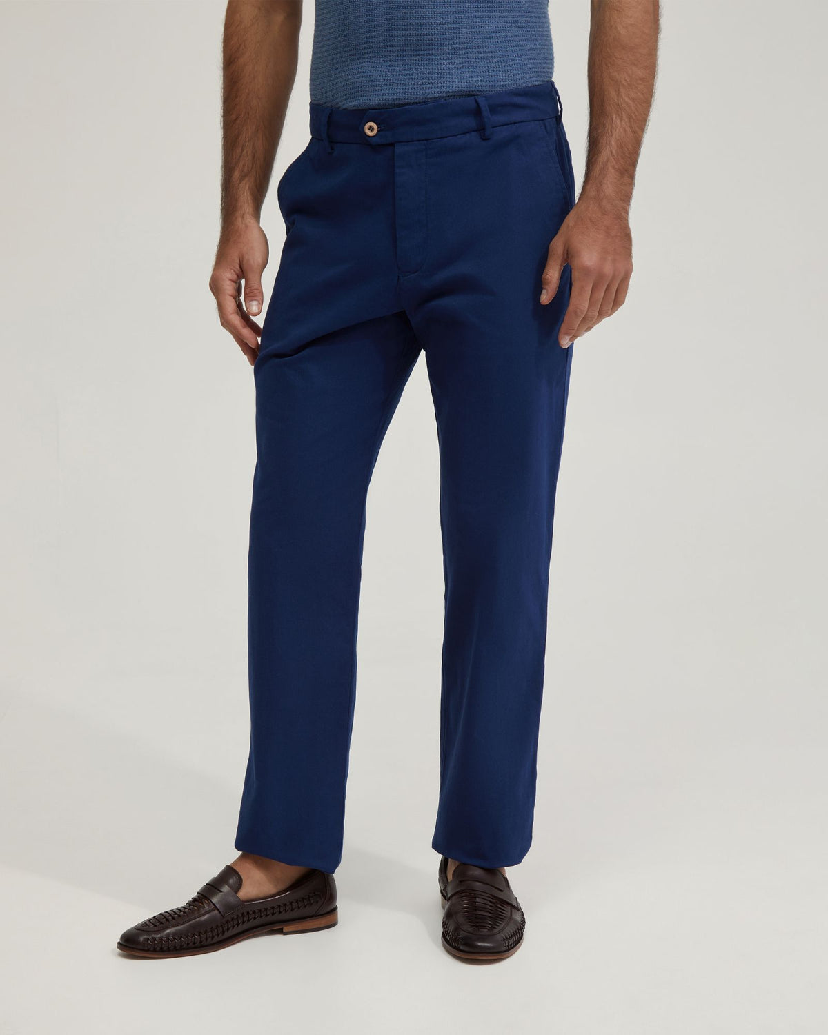 RELAXED FIT COTTON CHINO MENS TROUSERS