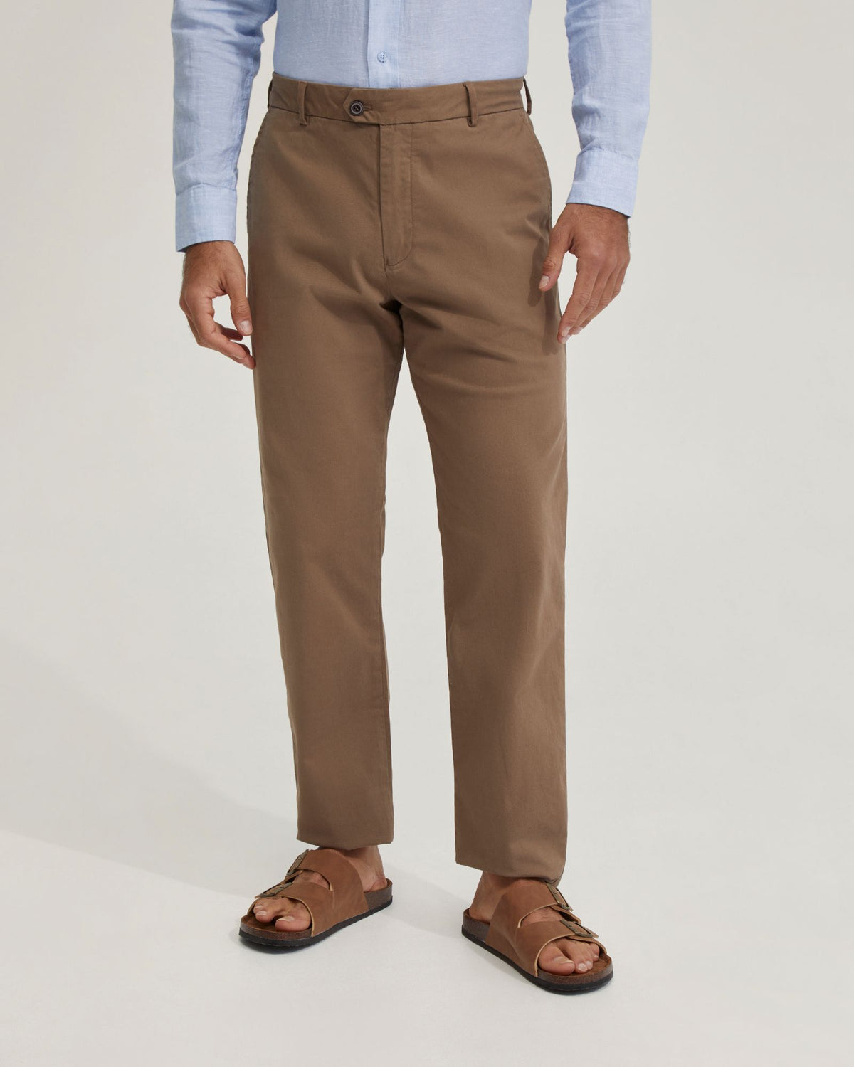 RELAXED FIT COTTON CHINO MENS TROUSERS