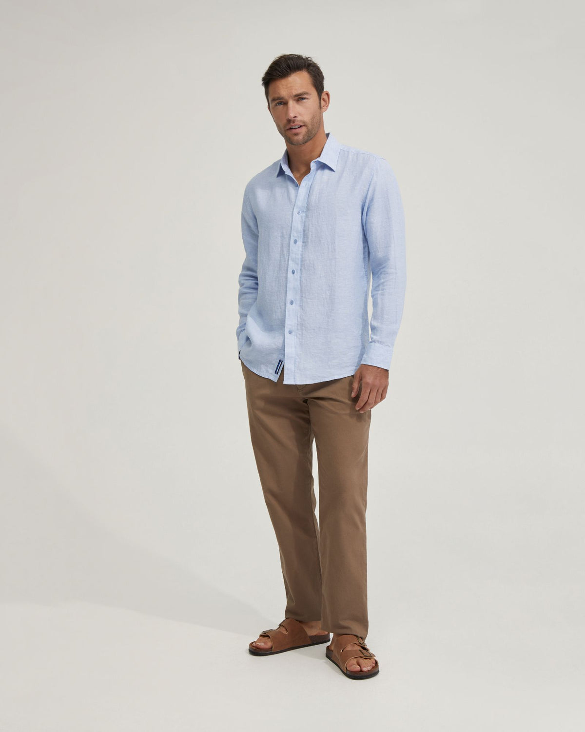 RELAXED FIT COTTON CHINO MENS TROUSERS