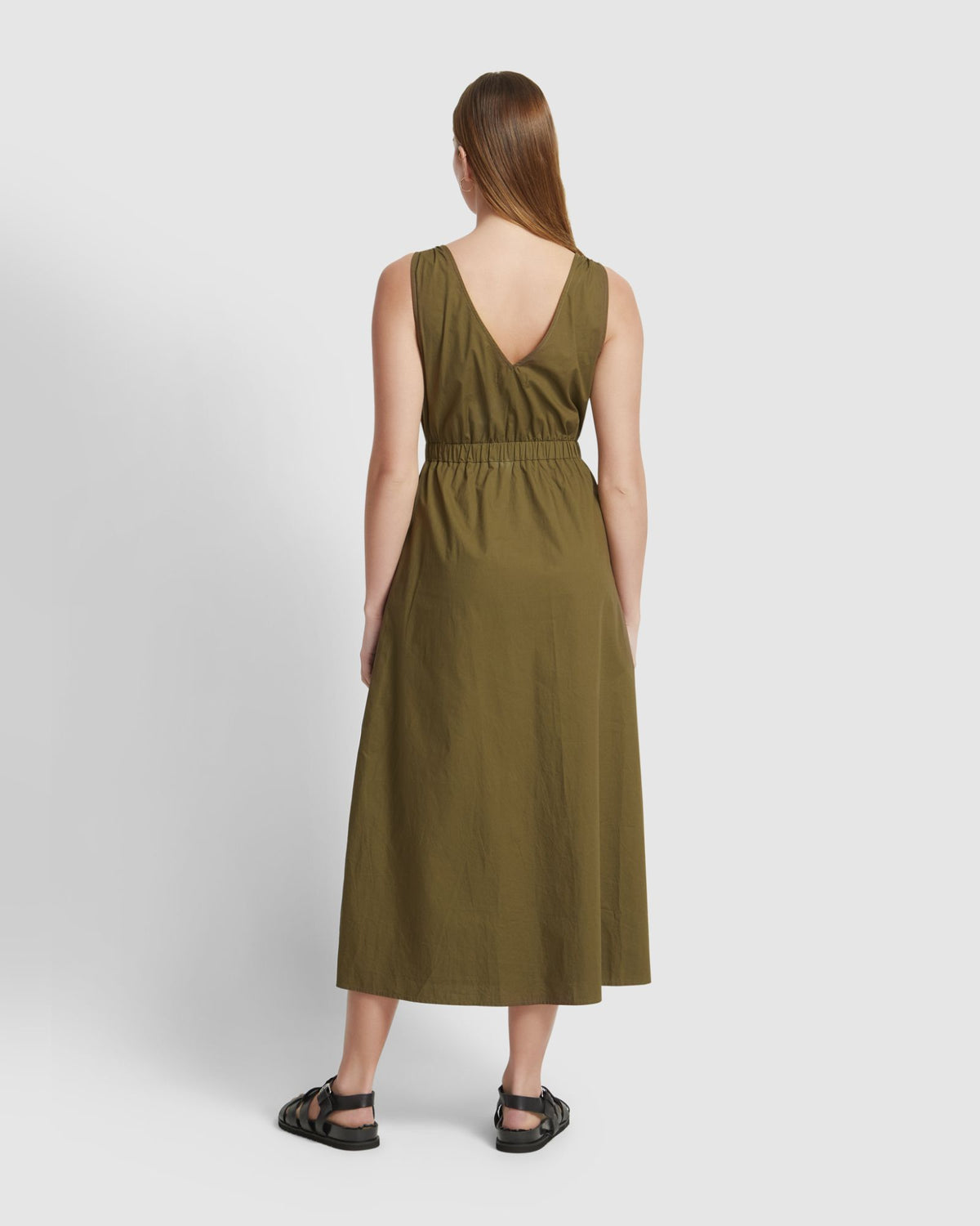 LEONA ZIP UP COTTON DRESS WOMENS DRESSES