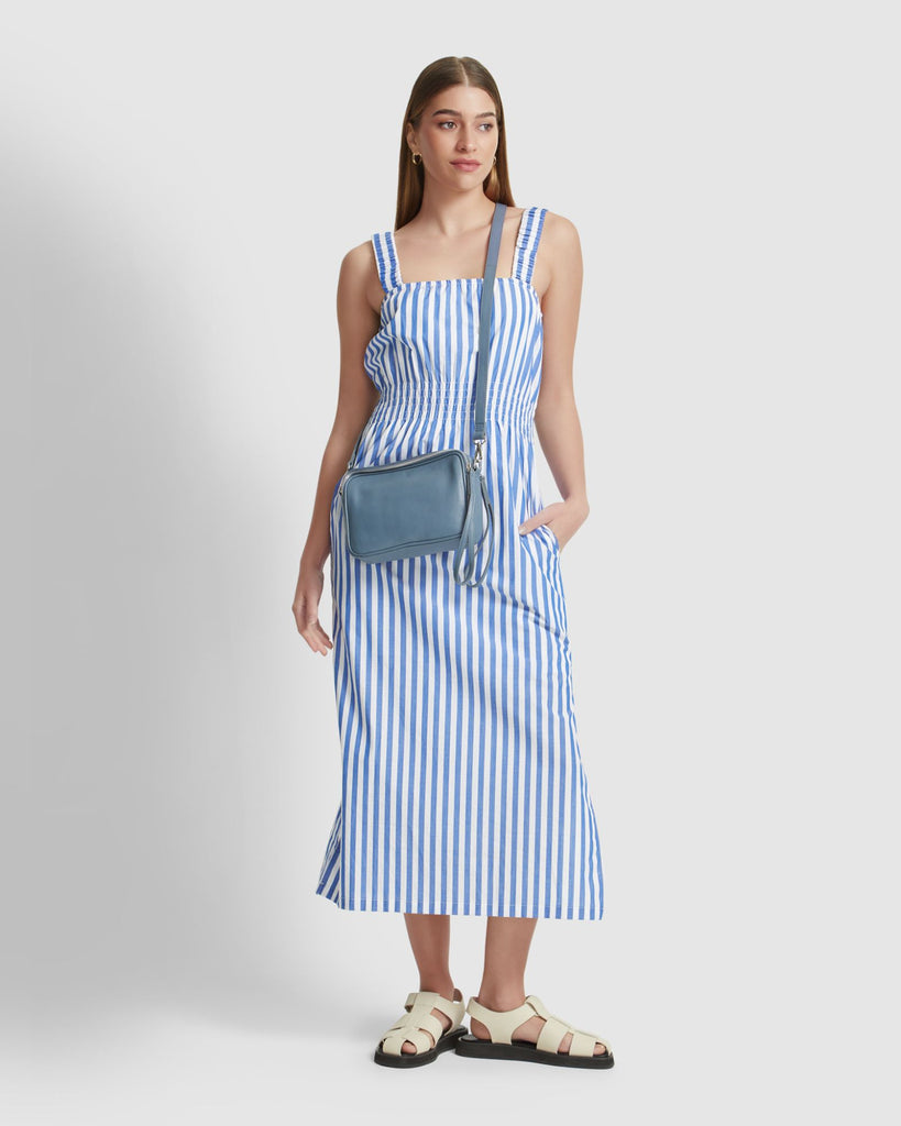 GIGI STRIPED COTTON DRESS – Oxford Shop
