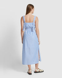 GIGI STRIPED COTTON DRESS WOMENS DRESSES