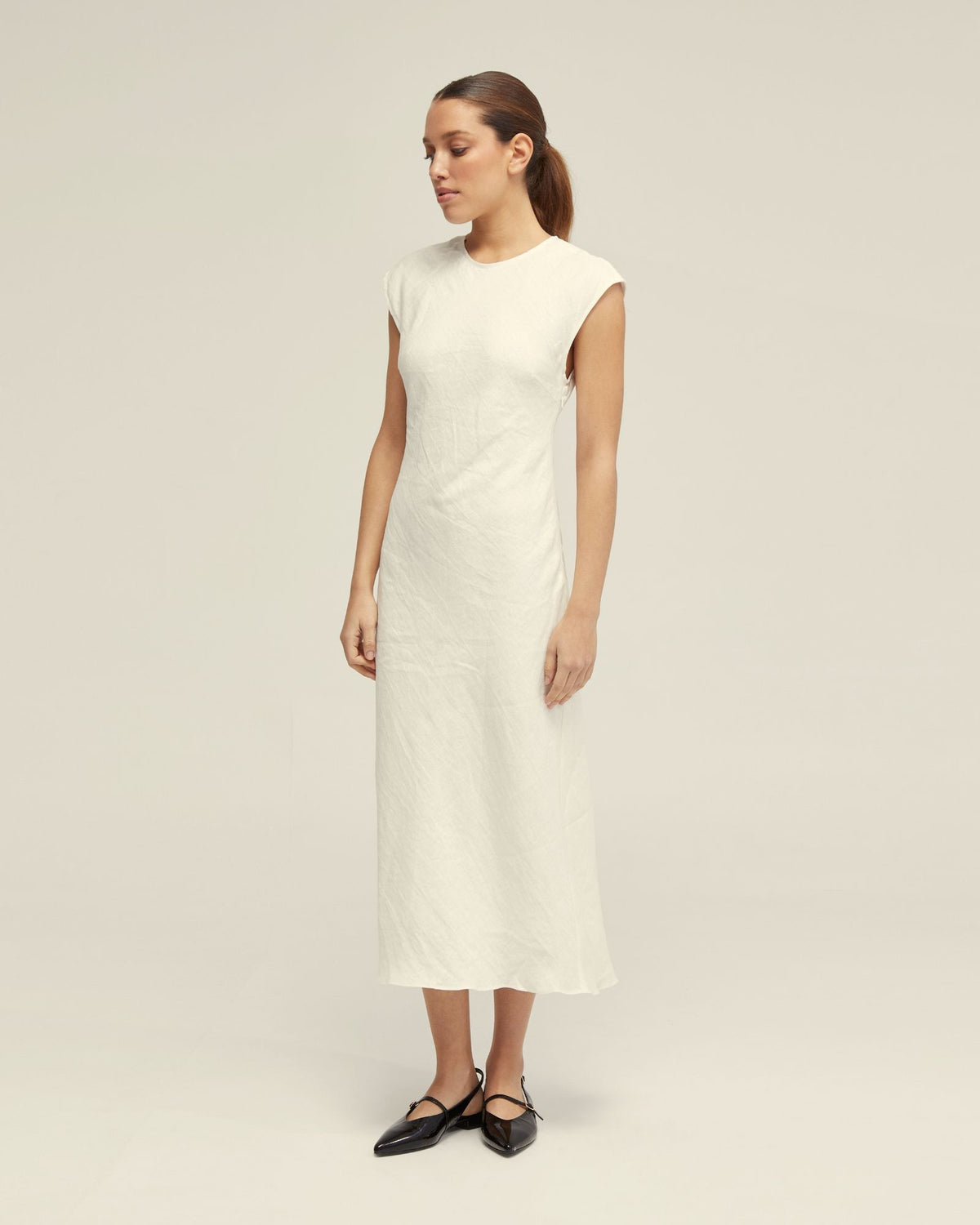 ISABEL LINEN DRESS WOMENS DRESSES