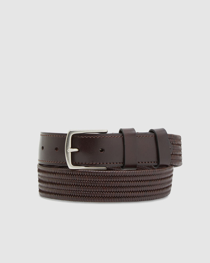 TEDDY PLAITED LEATHER BELT - AVAILABLE ~ 1-2 weeks MENS ACCESSORIES