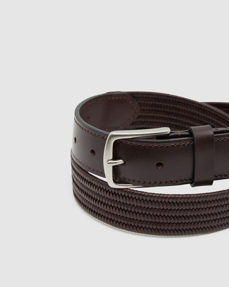 TEDDY PLAITED LEATHER BELT - AVAILABLE ~ 1-2 weeks MENS ACCESSORIES