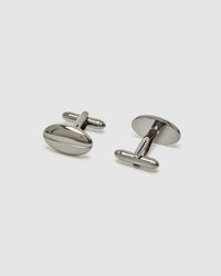 Oval Emboss Cuff Link Set