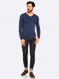 COTTON V-NECK PULLOVER MENS KNITWEAR