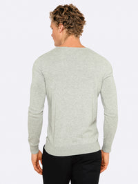 COTTON V-NECK PULLOVER MENS KNITWEAR