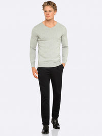 COTTON V-NECK PULLOVER MENS KNITWEAR