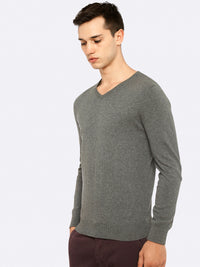 COTTON V-NECK PULLOVER MENS KNITWEAR