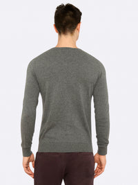 COTTON V-NECK PULLOVER MENS KNITWEAR