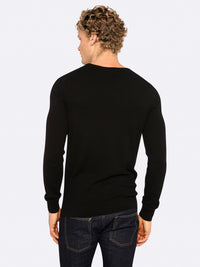 COTTON V-NECK PULLOVER MENS KNITWEAR