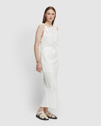 SALLY LINEN BLEND DRESS WOMENS DRESSES