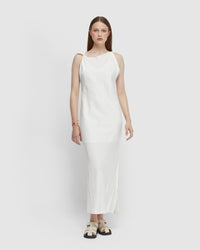 SALLY LINEN BLEND DRESS WOMENS DRESSES