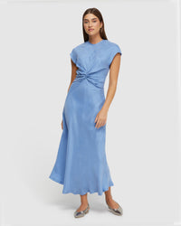 CHARLOTTE CUPRO DRESS WOMENS DRESSES