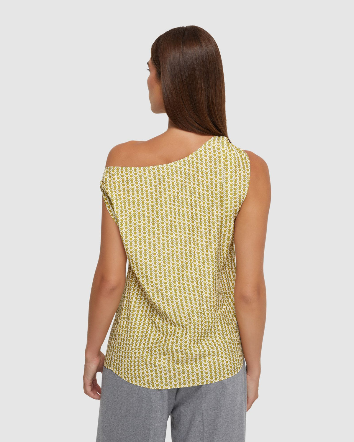 JAMIE SPOT PRINT TOP WOMENS TOPS