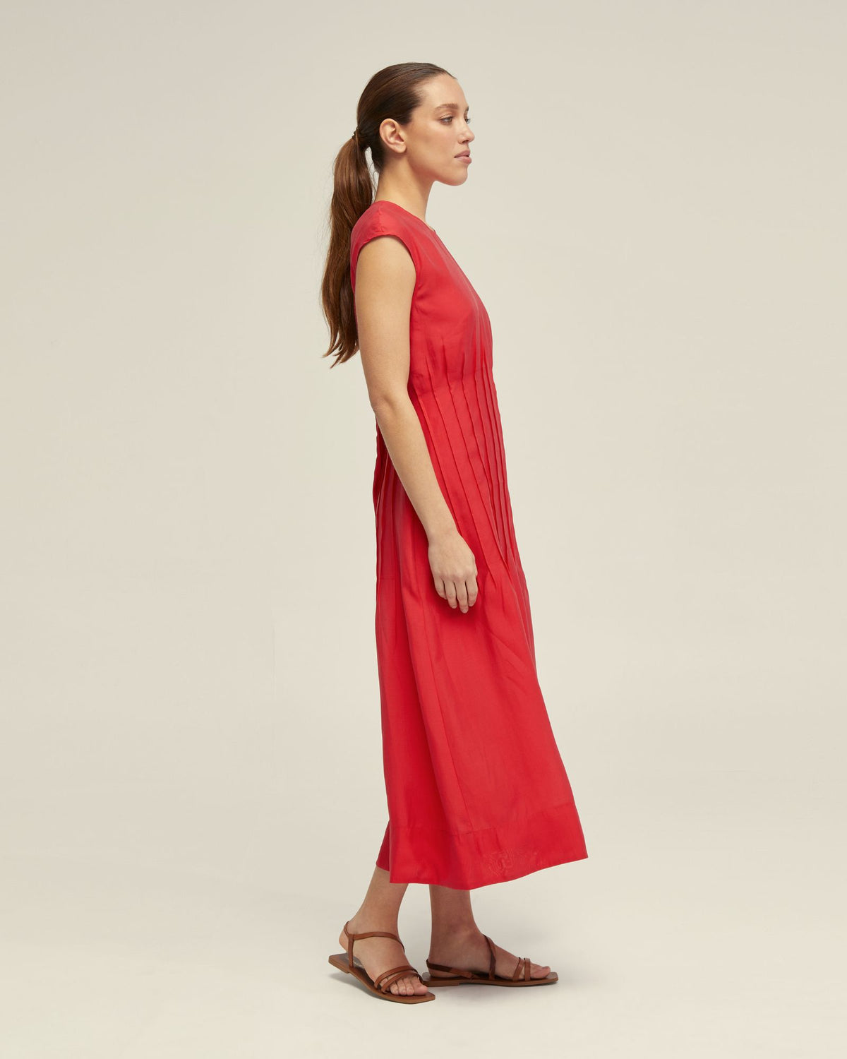 CLEMENTINE PIN-TUCK DRESS WOMENS DRESSES