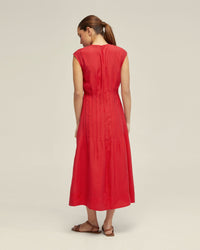 CLEMENTINE PIN-TUCK DRESS WOMENS DRESSES