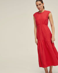 CLEMENTINE PIN-TUCK DRESS WOMENS DRESSES