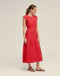 CLEMENTINE PIN-TUCK DRESS WOMENS DRESSES