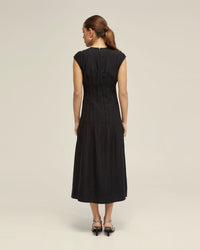 CLEMENTINE PIN-TUCK DRESS WOMENS DRESSES