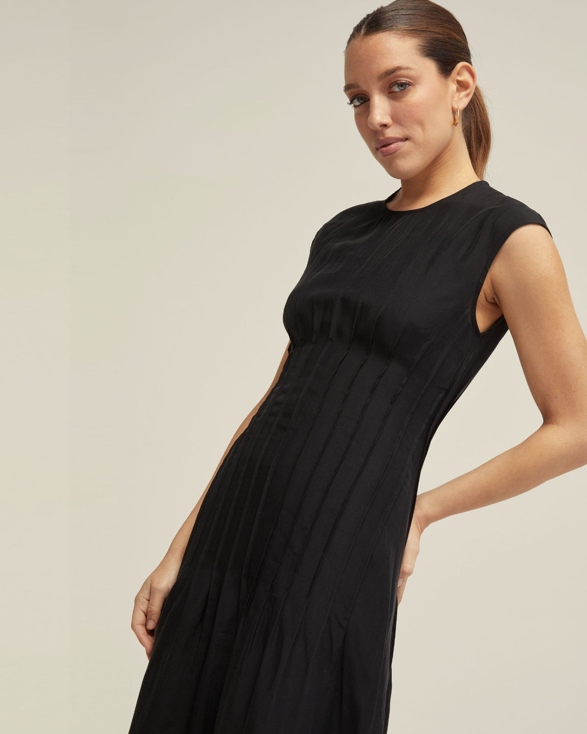 CLEMENTINE PIN-TUCK DRESS WOMENS DRESSES