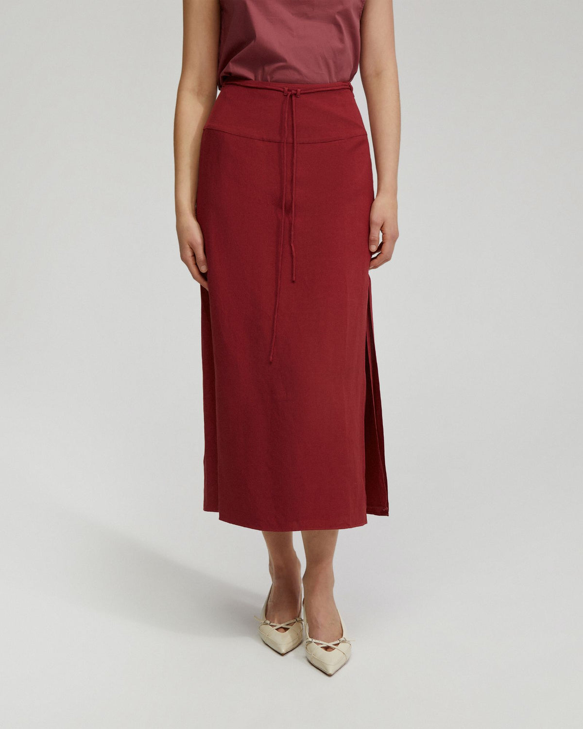 Rose Linen Blend Skirt WOMENS SKIRTS