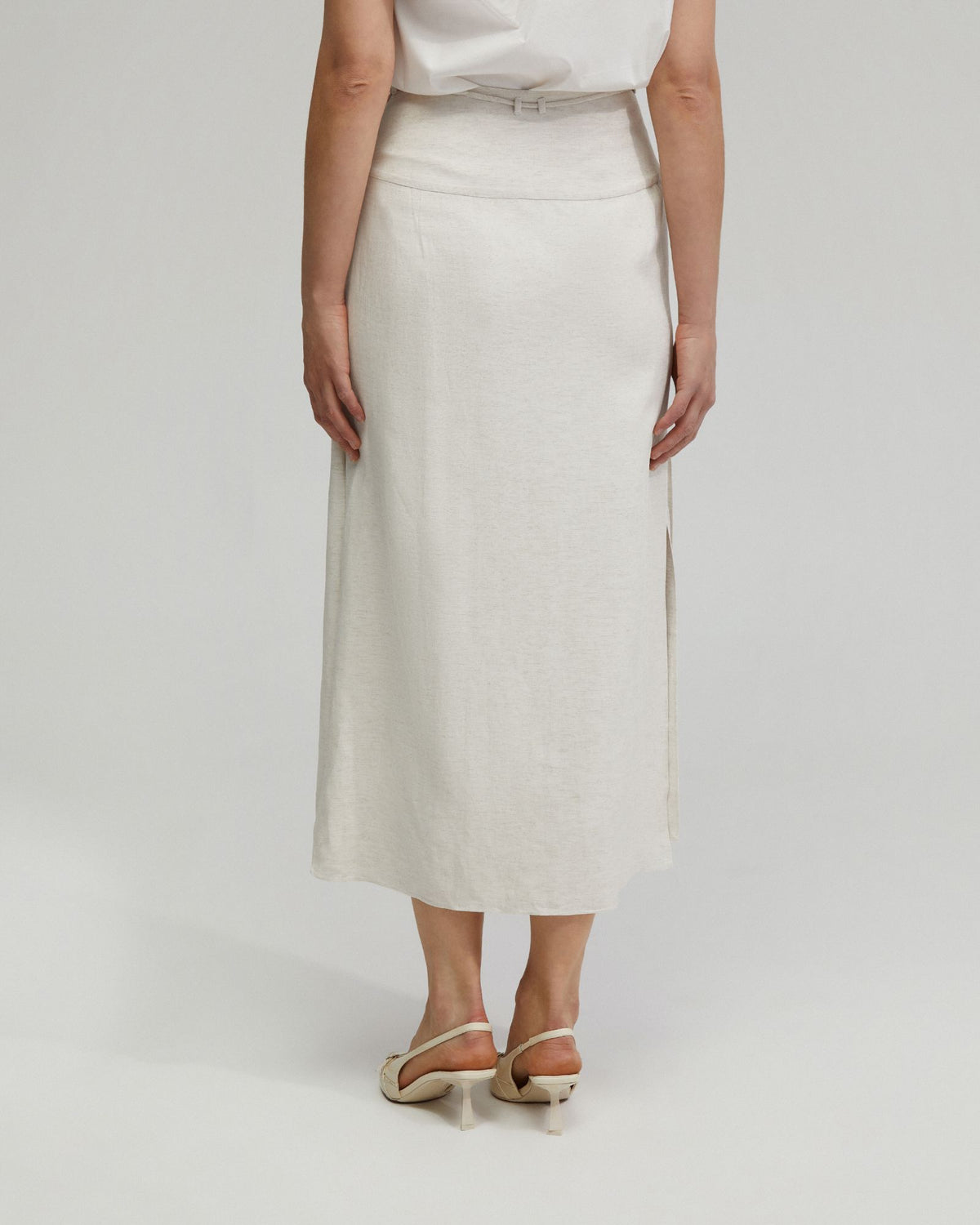 Rose Linen Blend Skirt WOMENS SKIRTS