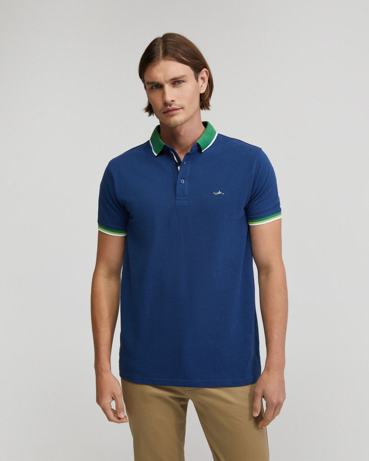 Cam Contrast Collar Pique Polo