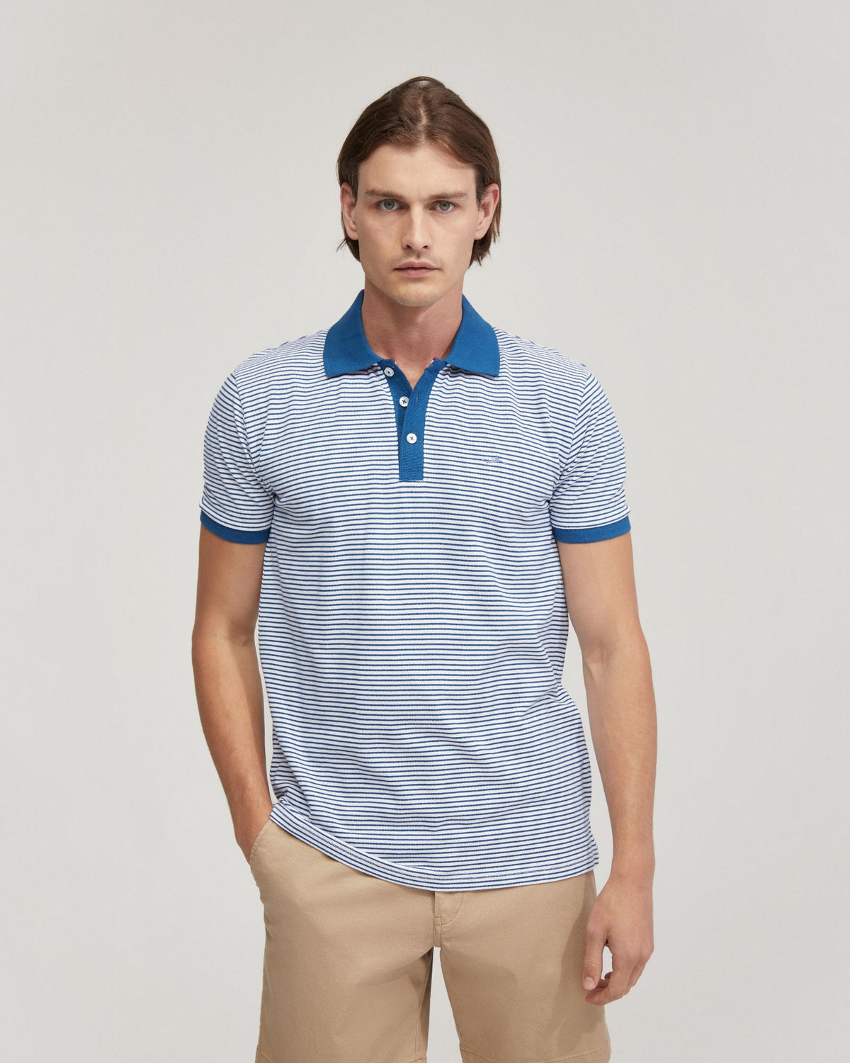 Mack Cotton Pique Striped Polo MENS KNITS