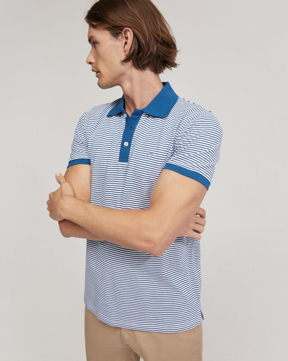 Mack Cotton Pique Striped Polo MENS KNITS