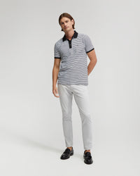 Mack Cotton Pique Striped Polo MENS KNITS