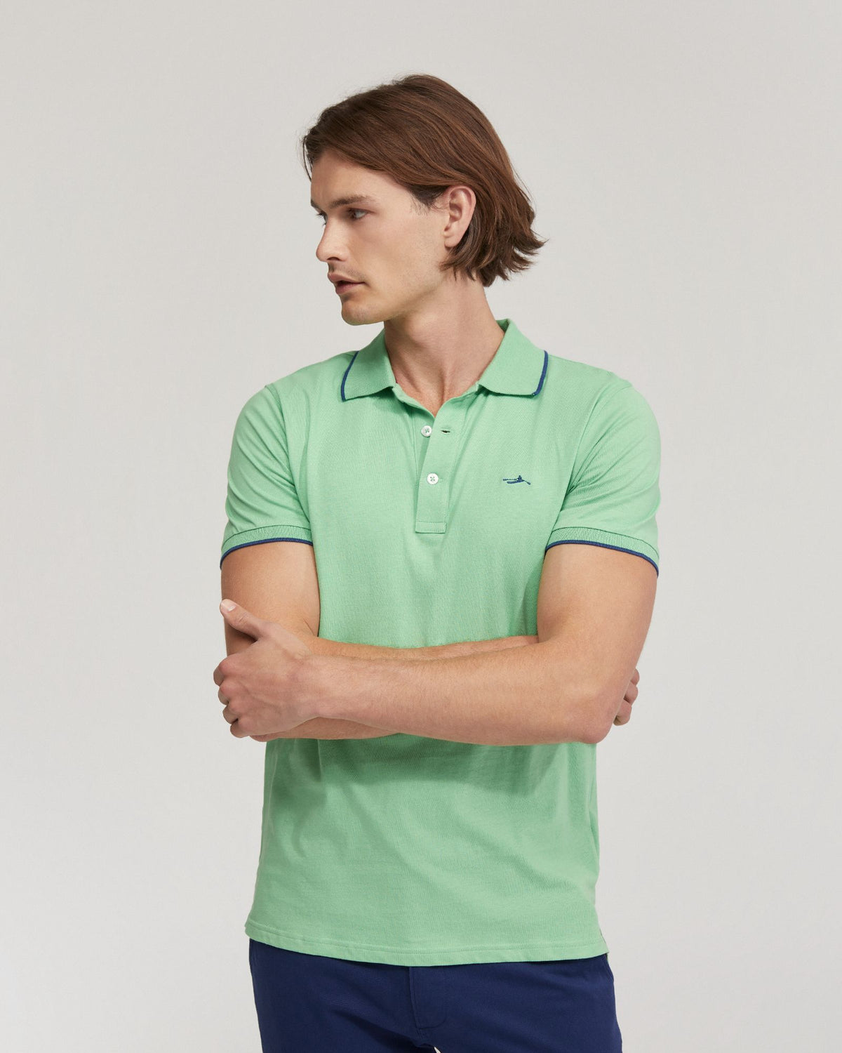 Henry Cotton Jersey Tipping Polo MENS KNITS