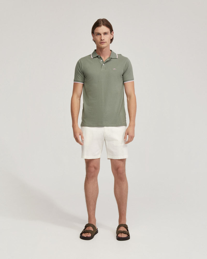 DEREK COTTON PIQUE TIPPING POLO MENS KNITS