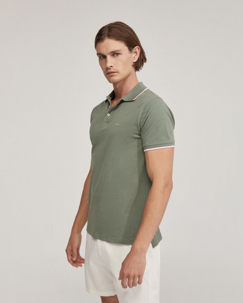 DEREK COTTON PIQUE TIPPING POLO MENS KNITS