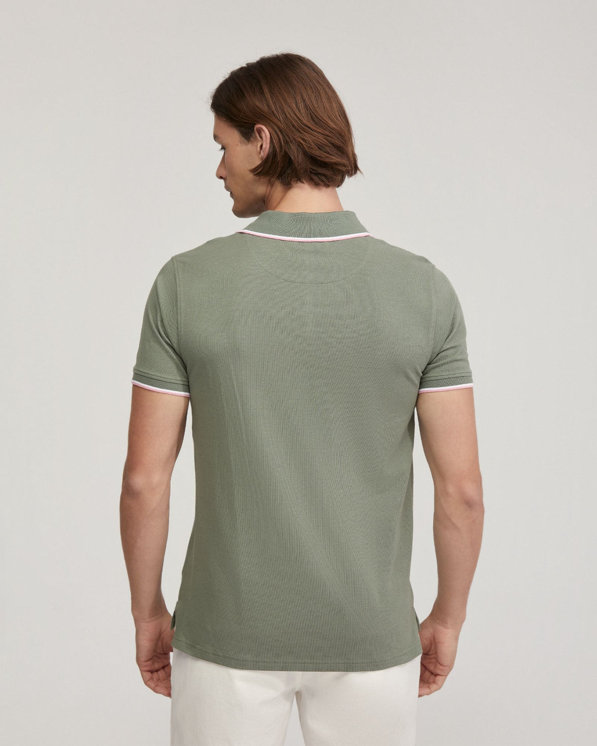 DEREK COTTON PIQUE TIPPING POLO MENS KNITS